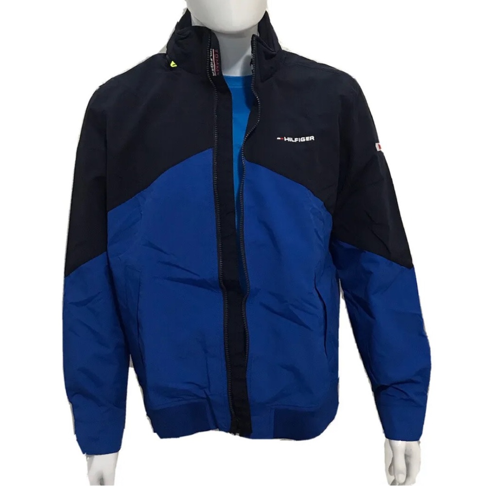 TOMMY HILFIGER MEN’S HOODED WIND BREAKER water repellent jackets Large & Medium